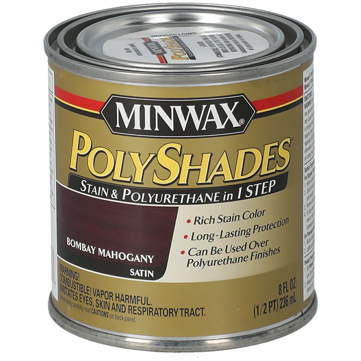 POLYSHADES 1/2PT SATIN BMBY MHGNY MINWAX MINWAX All Brands SACO Store